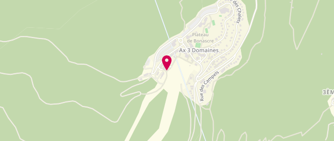 Plan de Piscine de Bonascre, Station Ax 3 Domaines, 09110 Savignac-les-Ormeaux