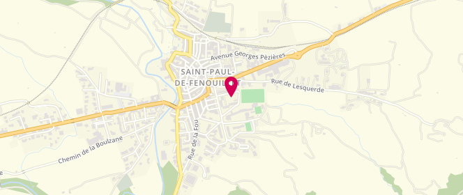 Plan de Piscine des Cortals, Rue Docteur Louis Brun, 66220 Saint-Paul-de-Fenouillet