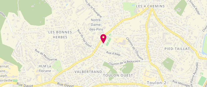 Plan de Piscine municipale des Pins d'Alep, 163 Chemin Moneiret, 83000 Toulon