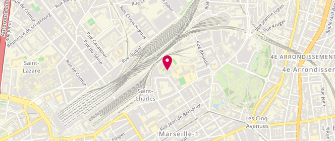 Plan de Piscine municipale Saint Charles, 90 Rue Louis Grobet, 13001 Marseille