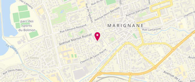 Plan de Piscine municipale des Canetons, Avenue Marius Ruinat, 13700 Marignane