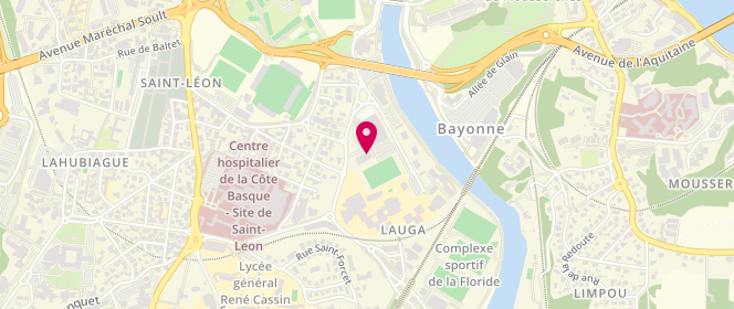 Plan de Piscine de Lauga, Avenue Paul Pras, 64100 Bayonne