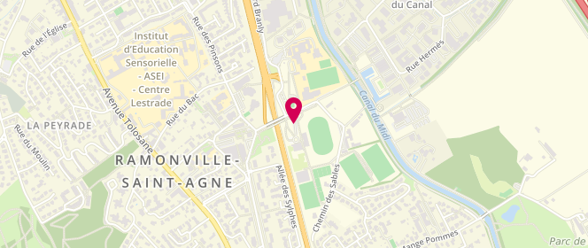 Plan de Piscine Alex Jany, Allée des Sports, 31520 Ramonville-Saint-Agne