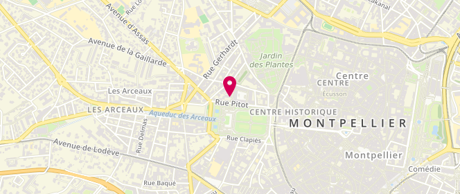 Plan de Piscine Pitot, 40 Allée Jean Raymond Quartier Centre, 34000 Montpellier