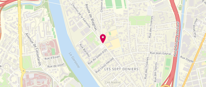 Plan de Piscine municipale Jean Boiteux, 105 Route de Blagnac Complexe Job, 31200 Toulouse