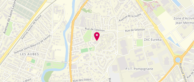 Plan de Piscine municipale Jean Taris, 67 Rue Louise Michel, 34000 Montpellier