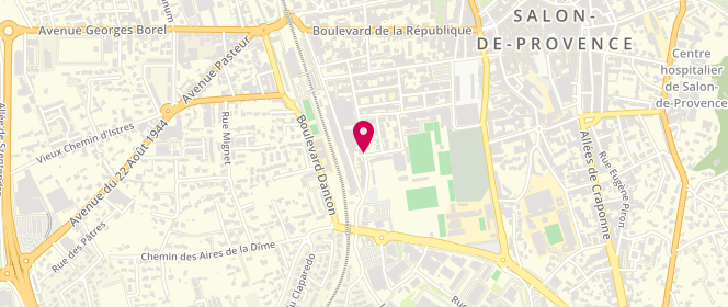 Plan de Centre nautique, Avenue Paul Bourret, 13300 Salon-de-Provence