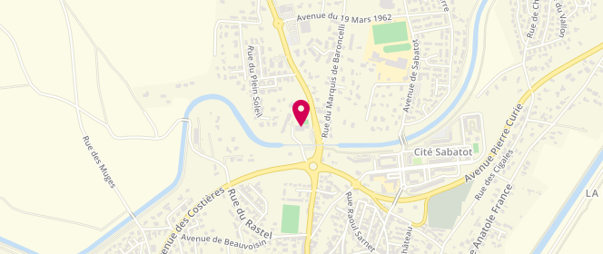 Plan de Piscine municipale, 129 Route de Nimes, 30800 Saint-Gilles