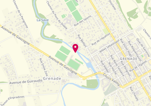 Plan de Piscine municipale, 4 Avenue Gascogne, 31330 Grenade