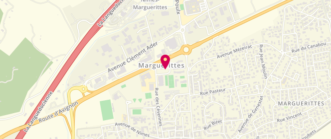Plan de Piscine municipale, Rue Cevennes, 30320 Marguerittes