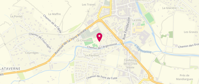 Plan de Piscine municipale, Chemin Argentesse, 30170 Saint-Hippolyte-du-Fort