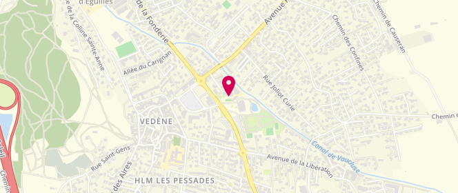 Plan de Piscine municipale, Avenue Pierre de Coubertin, 84270 Vedène