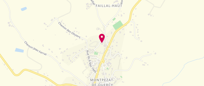 Plan de Piscine municipale, parc de Loisirs du Faillal 45 Route de Faillal, 82270 Montpezat-de-Quercy