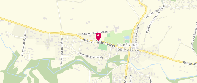 Plan de Piscine municipale, Avenue Emile Loubet, 26160 La Bégude-de-Mazenc