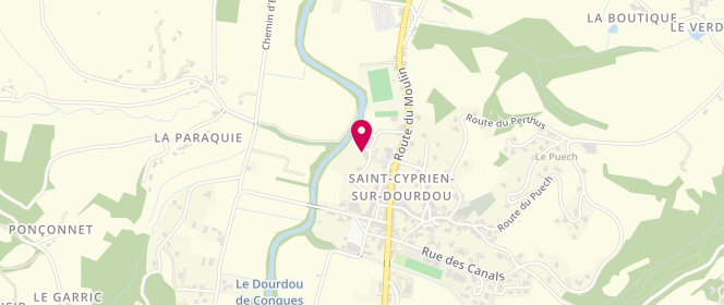 Plan de Complexe loisirs piscine, Le Bourg, 12320 Saint-Cyprien-sur-Dourdou