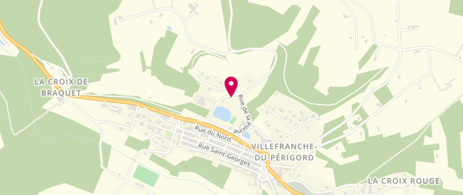 Plan de Piscine municipale, Zone de Loisirs, 24550 Villefranche-du-Périgord