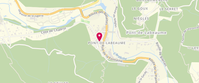Plan de Piscine d'Été, Place des Cocons, 07380 Pont-de-Labeaume