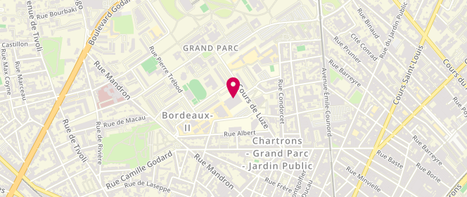 Plan de Piscine municipale du Grand Parc, 60 Cours de Luze, 33300 Bordeaux
