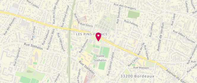 Plan de Piscine Stéhelin, 217 Avenue Maréchal de Lattre de Tassigny, 33200 Bordeaux