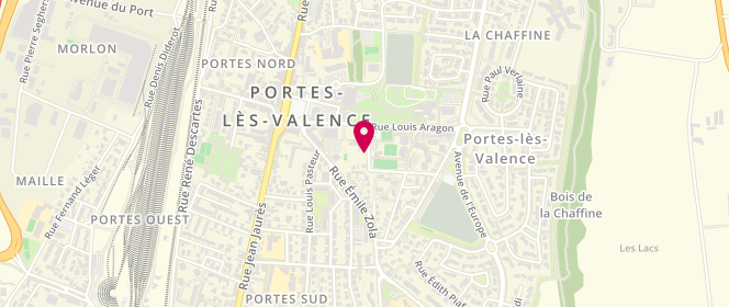 Plan de Piscine Auguste Delaune, Rue Delaune, 26800 Portes-lès-Valence