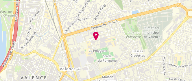 Plan de Piscine Jean Pommier, 32 Avenue Georges Clemenceau, 26000 Valence
