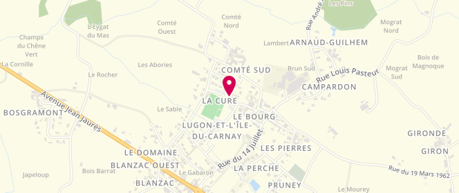 Plan de Centre Lugon Bleu, 11 Rue Jules Ferry, 33240 Lugon-et-l'Île-du-Carnay