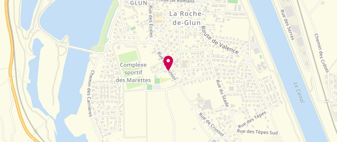 Plan de Piscine municipale, 20, Rue de Crussol, 26600 La Roche-de-Glun