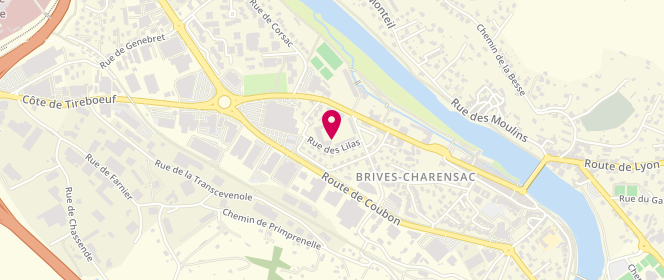 Plan de Piscine municipale, 10, Rue des Lilas, 43700 Brives-Charensac