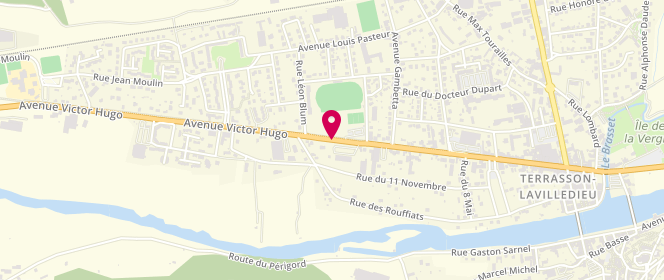 Plan de Piscine municipale, Avenue Victor Hugo, 24120 Terrasson-Lavilledieu