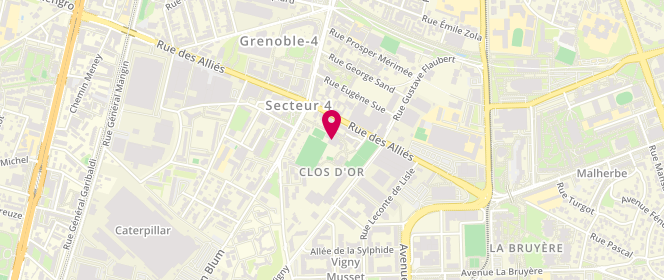 Plan de Piscine municipale du Clos d'Or, 111 Rue Stalingrad, 38100 Grenoble