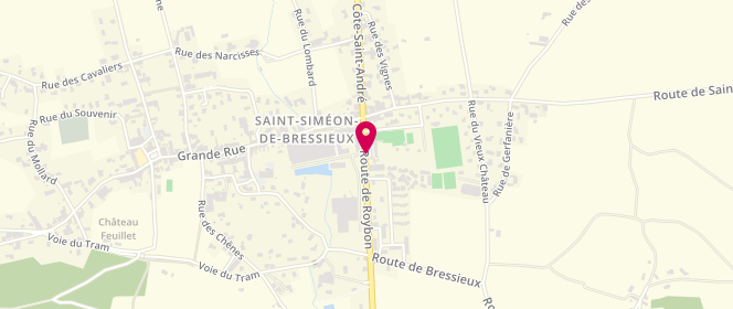 Plan de Piscine municipale, Route de Chambarans, 38870 Saint-Siméon-de-Bressieux