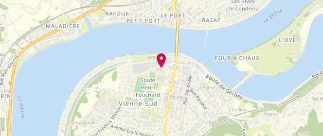 Plan de Piscine municipale, Avenue de la Libération, 38370 Les Roches-de-Condrieu