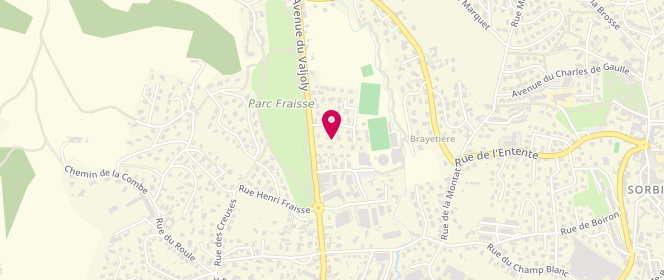 Plan de Piscine intercommunale du Val d'Onzon, Rue du Stade Complexe du Valjoly, 42290 Sorbiers