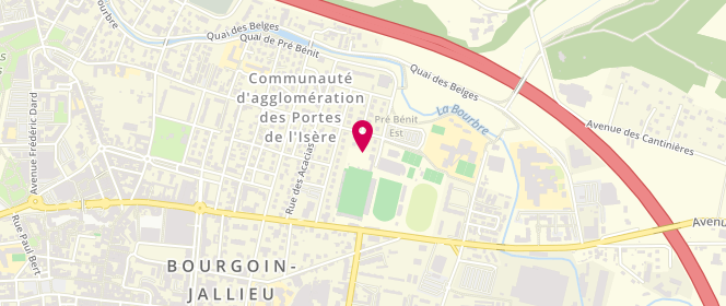 Plan de Piscine CAPI Pierre Rajon, Avenue Professeur Tixier, 38300 Bourgoin-Jallieu