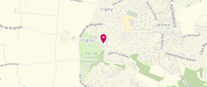 Plan de Piscine municipale, Chemin Champvillard, 69540 Irigny