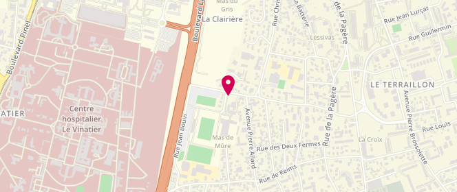 Plan de Centre Nautique André Sousi, Place Gaillard Romanet, 69500 Bron