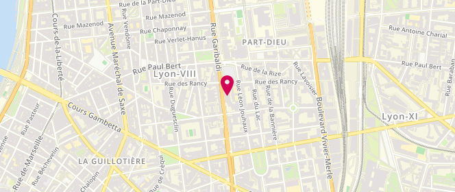 Plan de Piscine Garibaldi, 221 Rue Garibaldi, 69003 Lyon