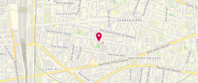 Plan de Piscine Charial, 102 Rue Antoine Charial, 69003 Lyon