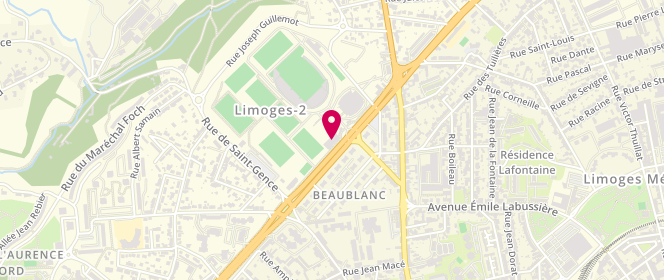 Plan de Piscine municipale Beaublanc d'Été, 21 Boulevard de Beaublanc, 87000 Limoges