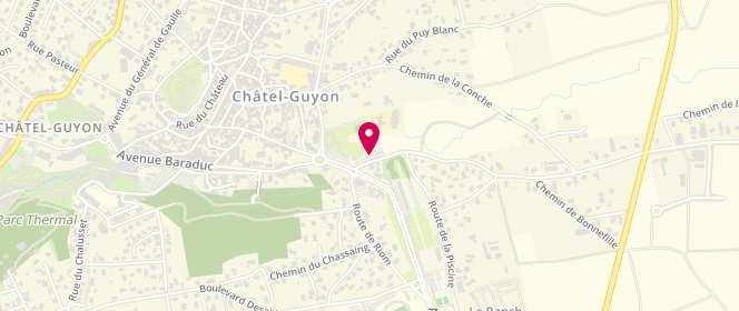 Plan de Piscine municipale, Rue Perousse, 63140 Châtel-Guyon