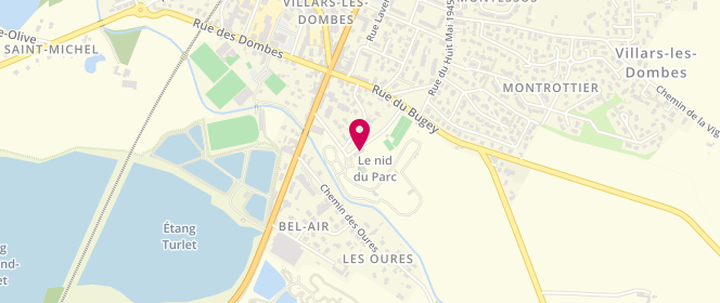 Plan de Centre aquatique Nauti Dombes - Piscine Gisèle Baconnier, 192 Avenue des Nations, 01330 Villars-les-Dombes