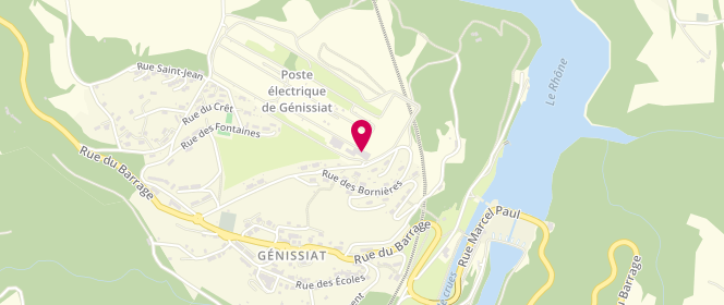 Plan de Piscine municipale, Rue Bornières, 01200 Injoux-Génissiat