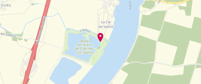 Plan de Base de Loisirs du Port d'Arciat, Port d'Arciat, 71680 Crêches-sur-Saône