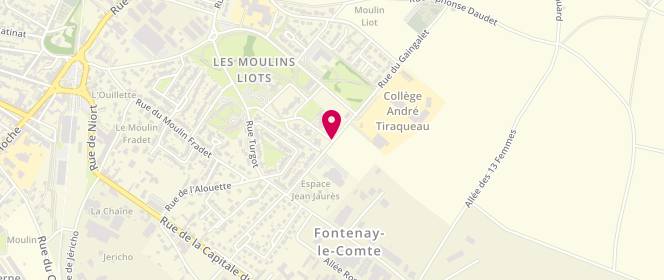 Plan de Piscine Océanide, Rue du Gaingalet, 85200 Fontenay-le-Comte