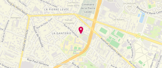 Plan de Piscine la Ganterie, 57 Rue de la Ganterie, 86000 Poitiers