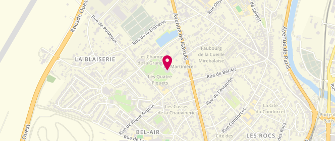Plan de Piscine de la Blaiserie, 17 Rue Dieudonné Costes, 86000 Poitiers