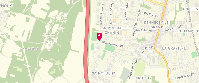 Plan de Piscine municipale, Rue Ermitage, 71240 Sennecey-le-Grand