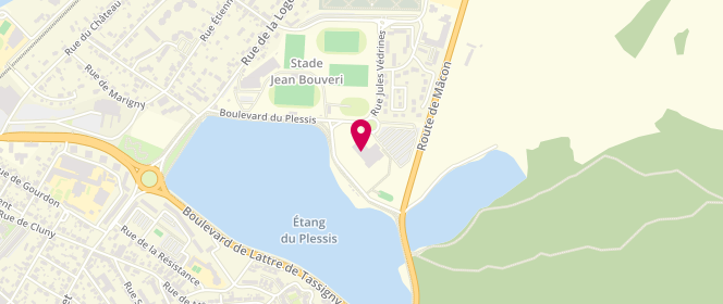 Plan de Centre nautique, 2 Rue du Commandant Mouchotte, 71300 Montceau-les-Mines
