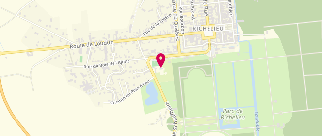 Plan de Piscine municipale, 13 Avenue Pasteur, 37120 Richelieu