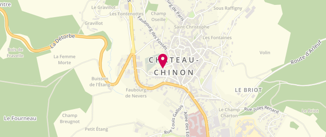 Plan de Piscine municipale, Place du Bicentenaire de la Révolution, 58120 Château-Chinon (Campagne)
